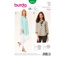 Strih Burda 6633 - Tunika, voľná tunika