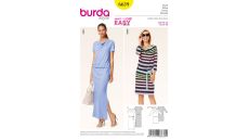 Strih Burda 6639 - Tričkové šaty, šaty s vodou