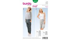 Strih Burda 6659 - Teplákové nohavice, tepláky