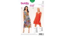 Strih Burda 6663 - Jednoduché letné šaty
