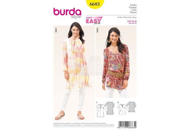 Strih Burda 6683 - Tunika