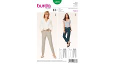 Strih Burda 6689 - Cigaretové nohavice, nohavice s pukmi