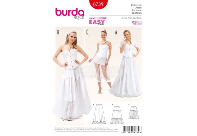 Strih Burda 6739 - Spodnička