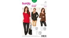 Strih Burda 6611 - Jednoduché tričko, dlhšie tričko