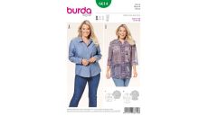 Strih Burda 6614 - Košeľa pre plnoštíhle