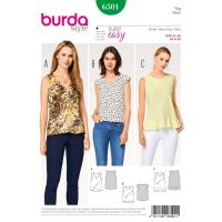 Strih Burda 6501 - Jednoduchý top, tielko