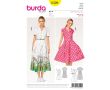 Strih Burda 6520 - Košeľové šaty, letné šaty, retro šaty