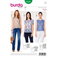 Strih Burda 6525 - Tielko, tričko