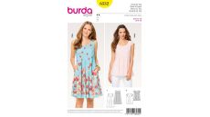 Strih Burda 6532 - Blúzka, letné šaty, balónové šaty