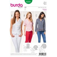 Strih Burda 6533 - Zapínacia blúzka, košeľa