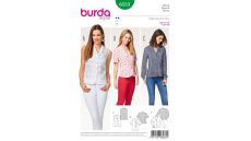 Strih Burda 6533 - Zapínacia blúzka, košeľa