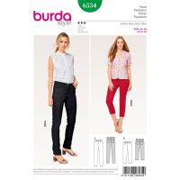 Strih Burda 6534 - Džínsy, džínsové nohavice, trojštvrťové nohavice