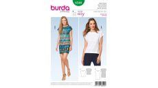 Strih Burda 6540 - Jednoduché tričkové šaty, tričko