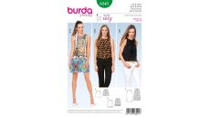 Strih Burda 6541 - Jednoduché letné šaty bez rukávov, tielko, top