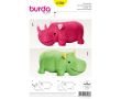 Strih Burda 6560 - Plyšový nosorožec, hroch