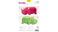 Strih Burda 6560 - Plyšový nosorožec, hroch