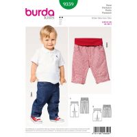 Strih Burda 9359 - Detské džínsové nohavice, trojštvrťové nohavice