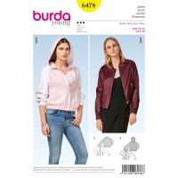 Strih Burda 6478 - Bomber, bunda s kapucňou