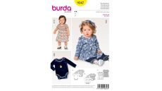 Strih Burda 9347 - Detské bodýčko, bodýčko so sukňou