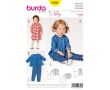 Strih Burda 9348 - Detské áčkové prepínacie šaty, tunika, nohavice