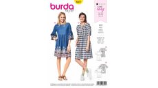 Strih Burda 6401 - Letné šaty, pohodlné šaty, flanelové šaty