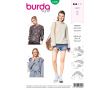 Strih Burda 6406 - Mikina, mikina s kapucňou