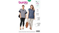 Strih Burda 6445 - Jednoduché tričko pre plnoštíhle