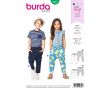 Strih Burda 9342 - Detské tepláky s nízkym sedom, nohavice