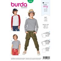 Strih Burda 9346 - Detské tričko, tričko s dlhým rukávom