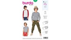 Strih Burda 9346 - Detské tričko, tričko s dlhým rukávom