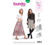 Strih Burda 6357 - Naberaná sukňa, sukňa so spodničkou, tylová sukňa