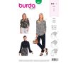 Strih Burda 6367 - Tričko s dlhým rukávom, rolák