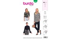 Strih Burda 6367 - Tričko s dlhým rukávom, rolák