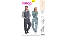 Strih Burda 6397 - Dámsky a pánsky domáci overal, kombinéza