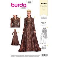 Strih Burda 6398 - Renesančné šaty