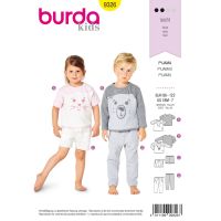 Strih Burda 9326 - Detské pyžamo