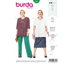 Strih Burda 6307 - Tričko pre plnoštíhle