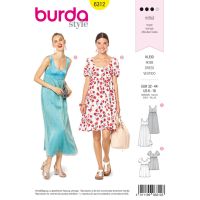Strih Burda 6312 - Empírové šaty, letné šaty