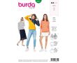 Strih Burda 6315 - Mikina s kapucňou, mikina s rolákom