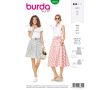 Strih Burda 6319 - Kolesová sukňa, kruhová sukňa, letná sukňa