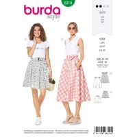 Strih Burda 6319 - Kolesová sukňa, kruhová sukňa, letná sukňa