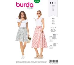 Strih Burda 6319 - Kolesová sukňa, kruhová sukňa, letná sukňa