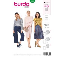 Strih Burda 6328 - Tričko, tričko s dlhým rukávom