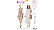 Strih Burda 6339 - Letné šaty, dlhé letné šaty, áčkové šaty