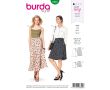 Strih Burda 6340 - Zavinovacie sukne, dlhá sukňa