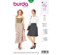 Strih Burda 6340 - Zavinovacie sukne, dlhá sukňa