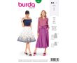 Strih Burda 6341 - Kolesová sukňa, kruhová sukňa, široká sukňa, dlhá sukňa