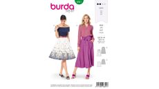 Strih Burda 6341 - Kolesová sukňa, kruhová sukňa, široká sukňa, dlhá sukňa
