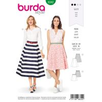 Strih Burda 6342 - Kolesová sukňa, kruhová sukňa, midi sukňa