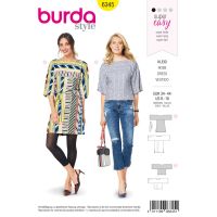 Strih Burda 6345 - Šaty, tunika